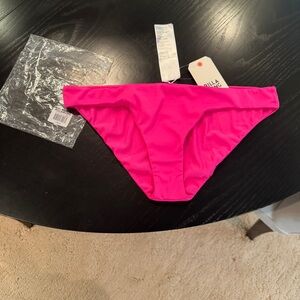 NWT Billabong Classic Solid Lowrider Bikini Bottom in Shaka Pink, size L